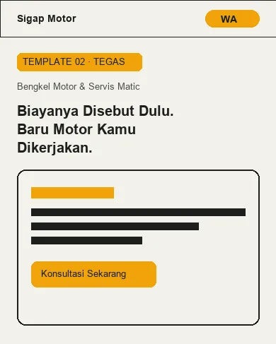 Pratinjau Template Sigap Motor
