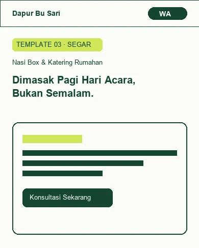 Pratinjau Template Dapur Bu Sari