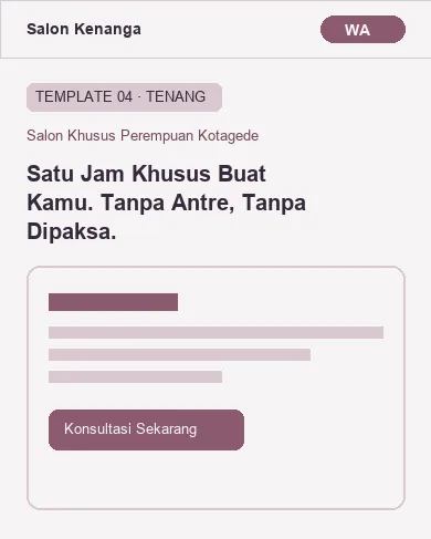 Pratinjau Template Salon Kenanga