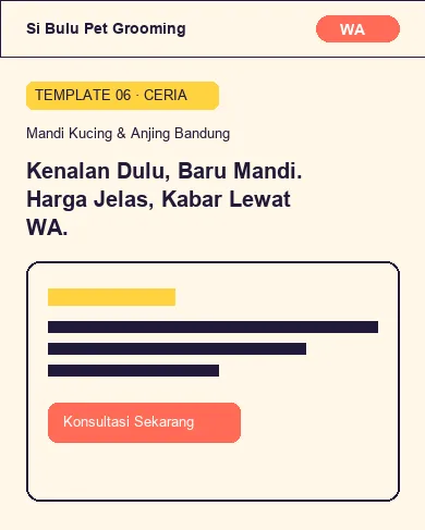 Pratinjau Template Si Bulu Pet Grooming